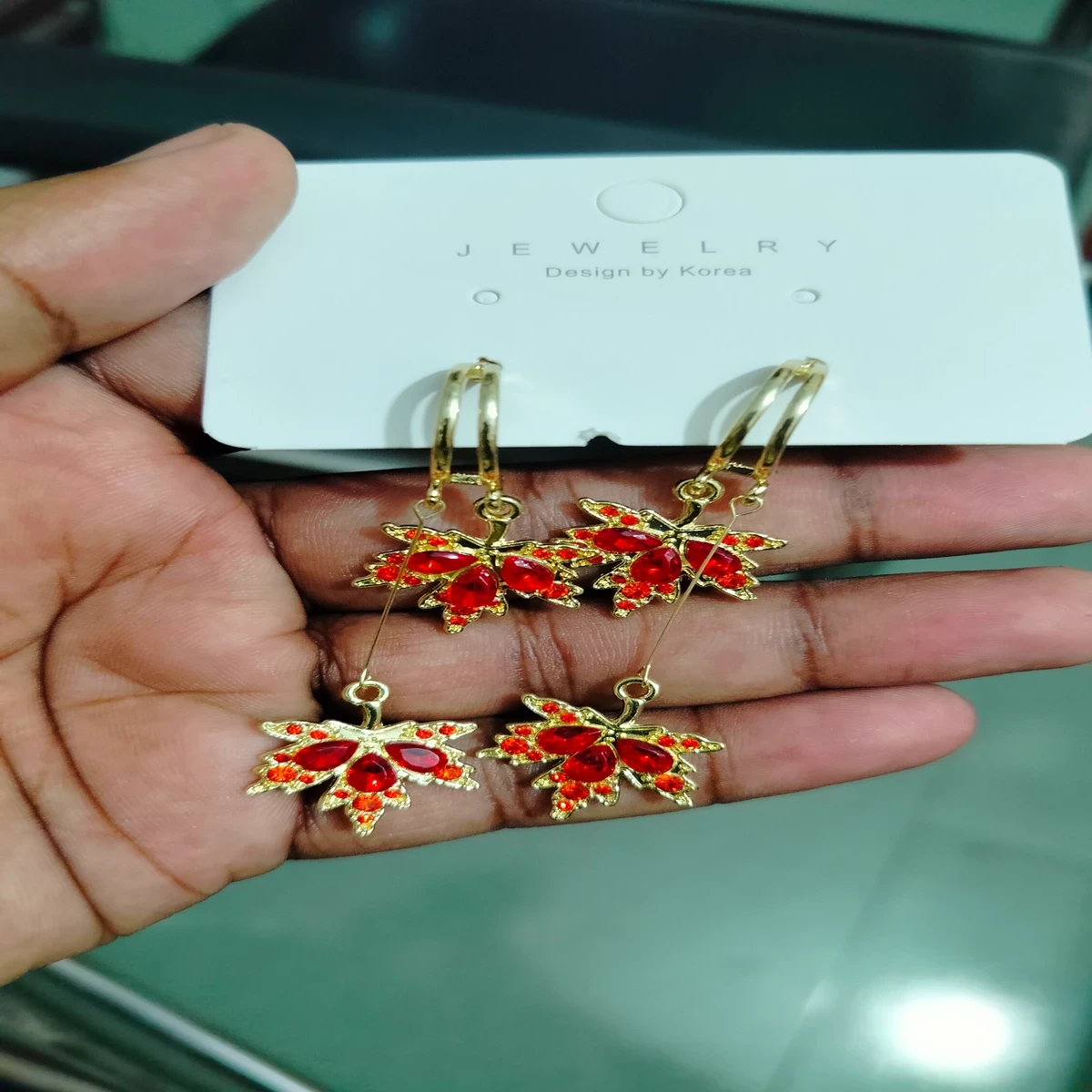 Red Stone Earrings