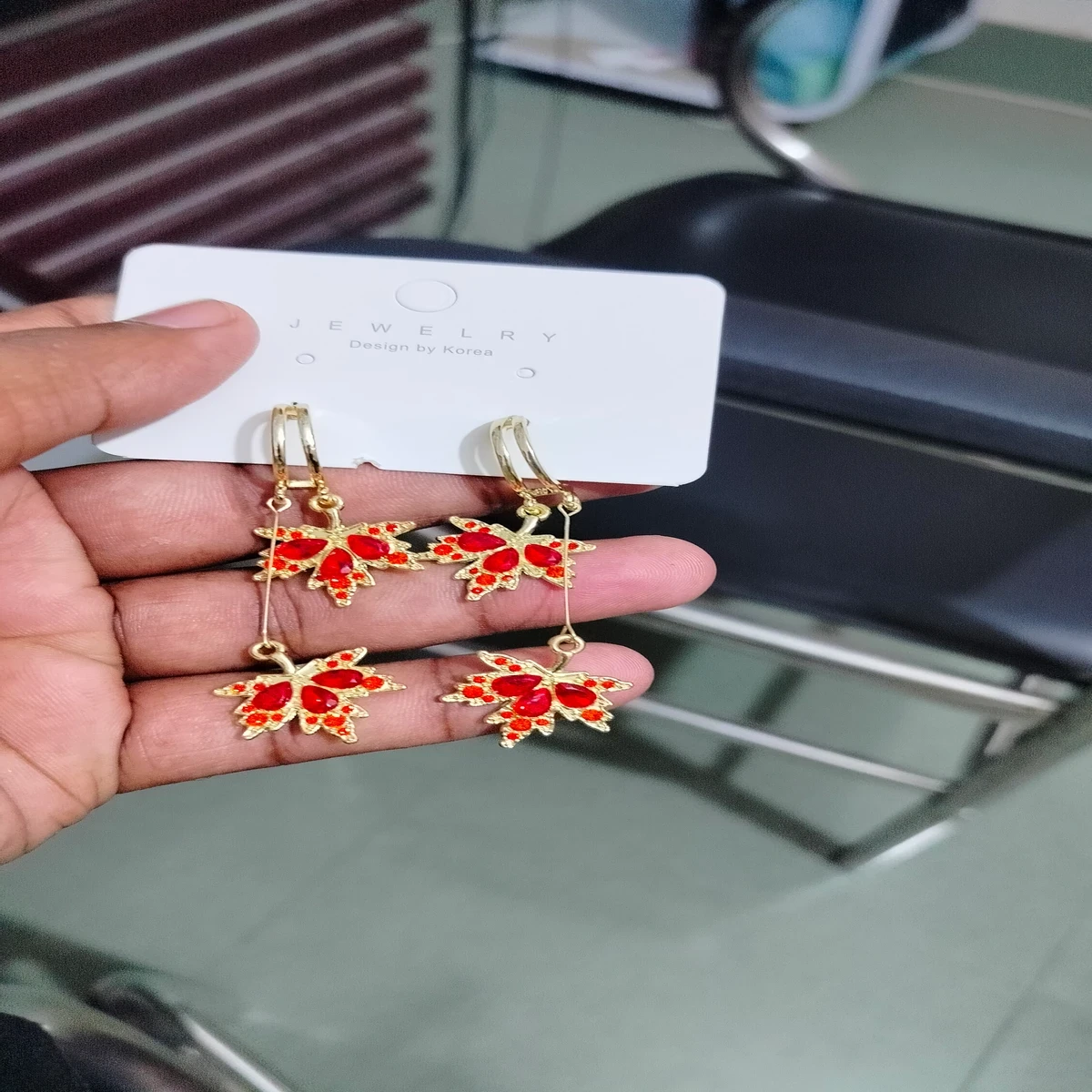 Red Stone Earrings