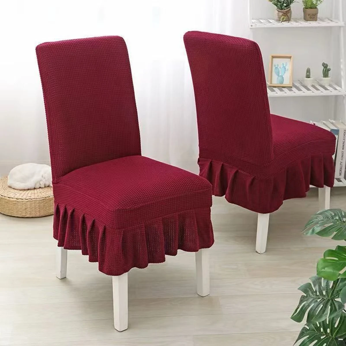 Solid Color Chair Covers for Dining Room Seat (meron colour)