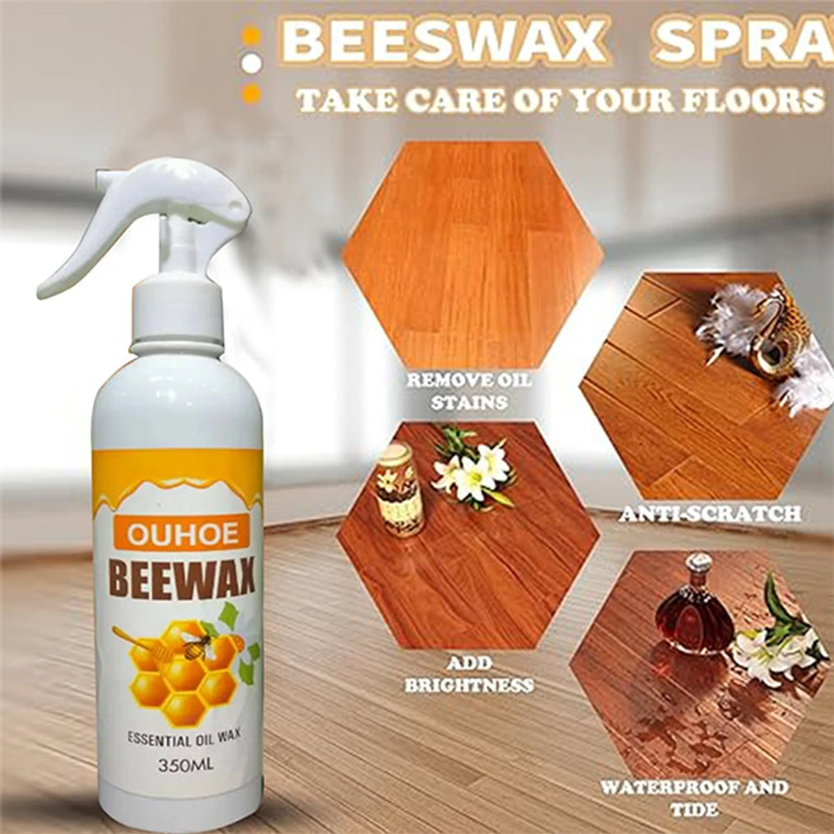 New Beeswax Spray Furniture Polish Wood Protection (1Pcs)