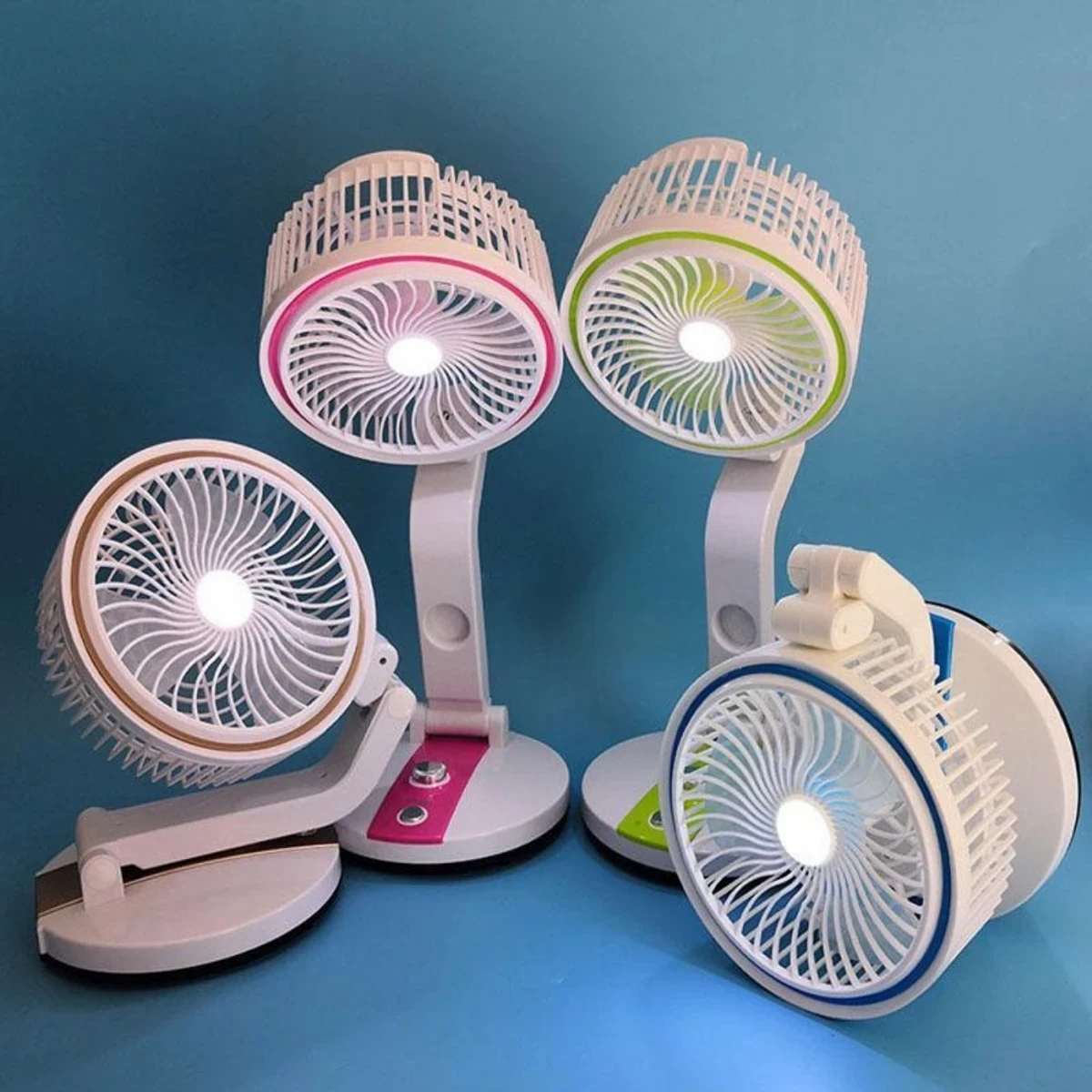 RECHARGEABLE & FOLDABLE FAN WITH LIGHT SKU: BBSKU-00355