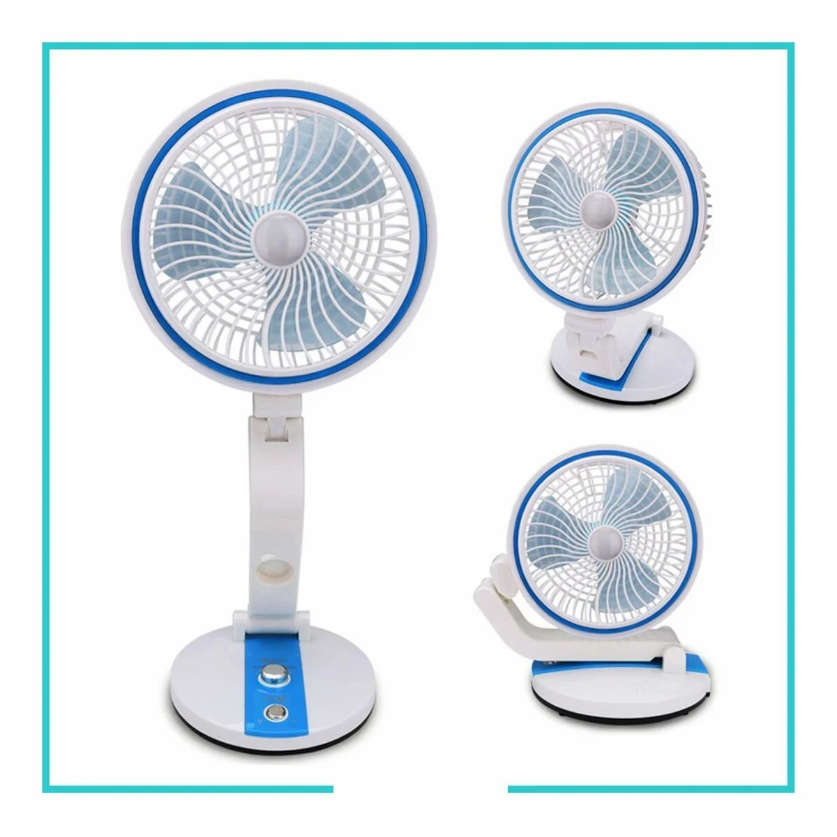 RECHARGEABLE & FOLDABLE FAN WITH LIGHT SKU: BBSKU-00355