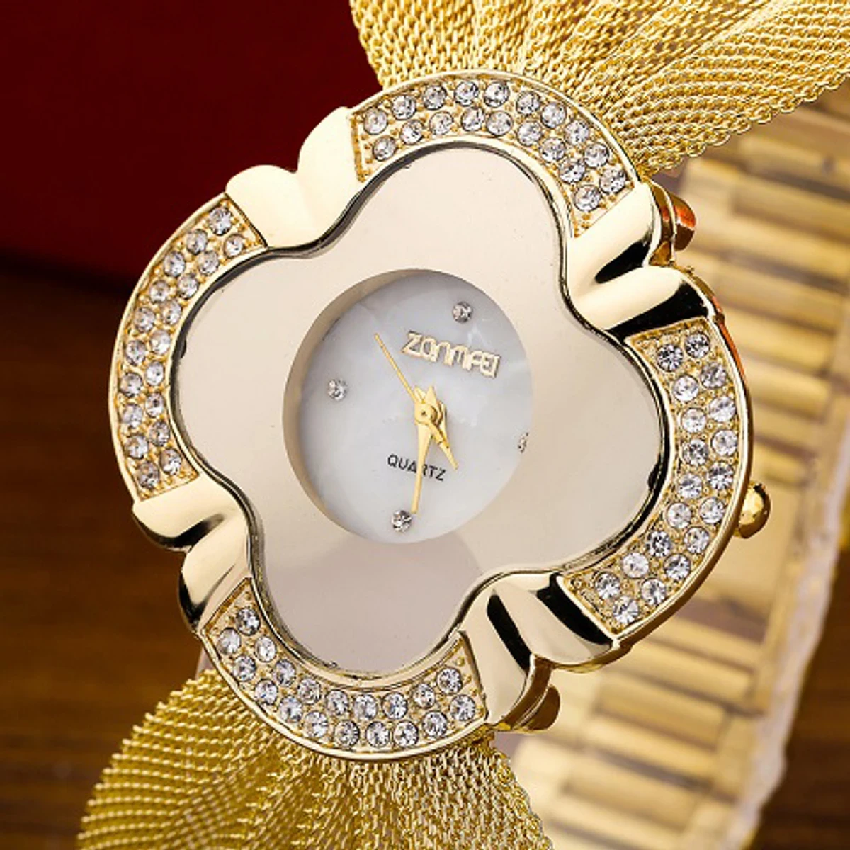 ELEGANT BUTTERFLY GOLD & SILVER WATCH