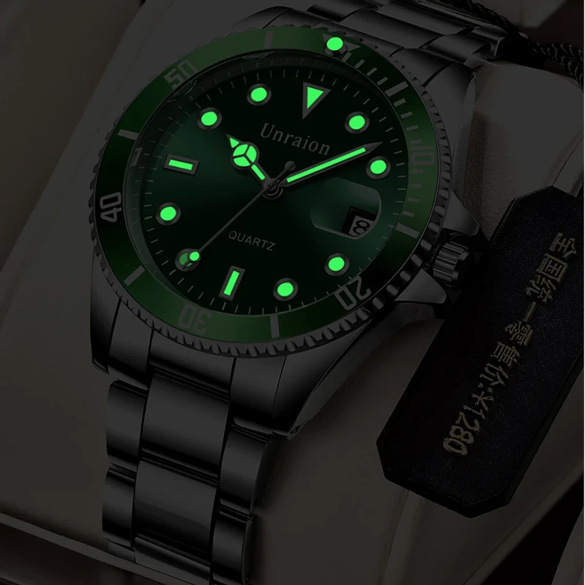 STAINLESS STEEL WATERPROOF DATE MEN WATCH